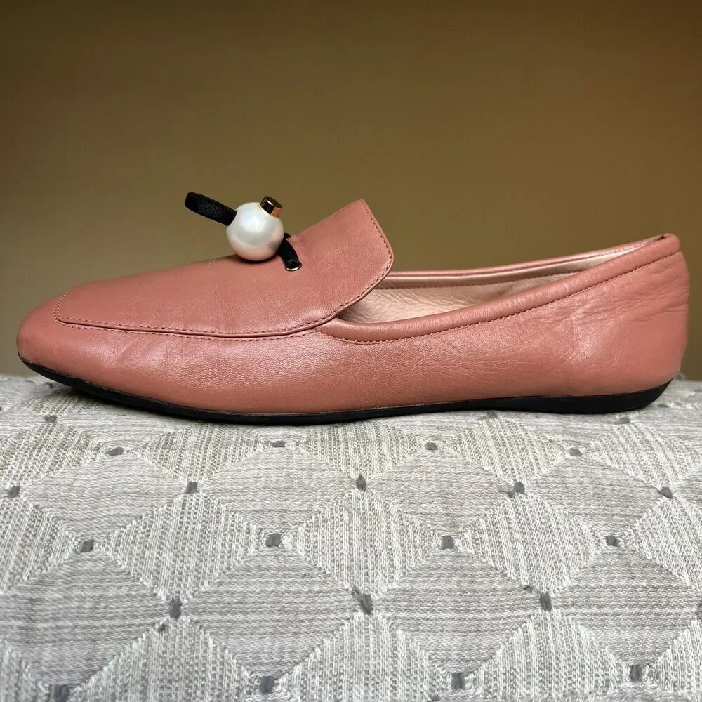 Nicholas Kirkwood Delfi Clay Leather‎ Square Toe Loafer Pearl EU 35.5 US 5.5